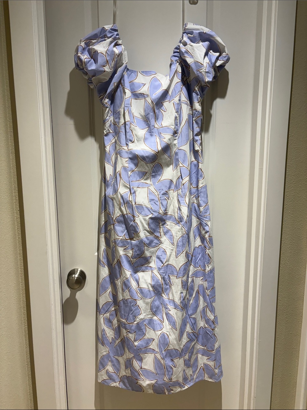 a new day Cream Maxi Dress with Lilac Floral Print